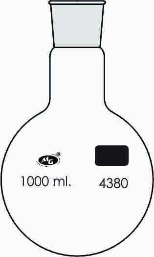 Flask Round Bottom, Single Neck with Interchangeable Joint