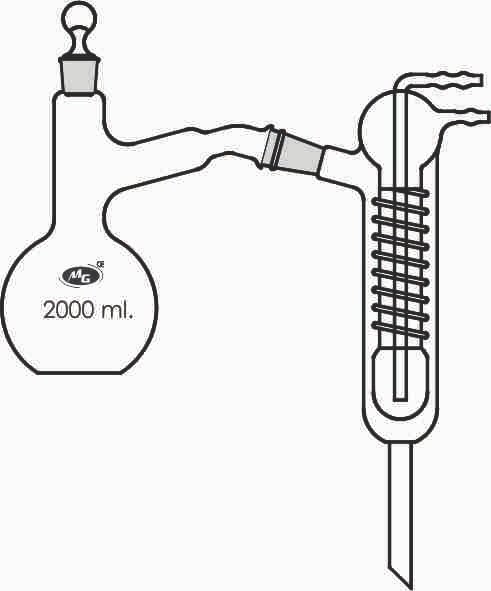 Distillation Apparatus, Compact With Friedrichs Condenser, Inter-changeable Joint